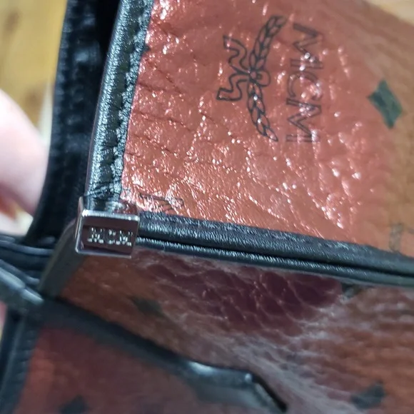MCM Metallic Red Tote Bag And Mini with Luxurious Leather Finish